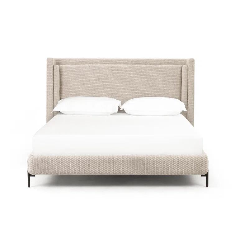 Joss & Main Lenae Upholstered Metal Platform Bed
