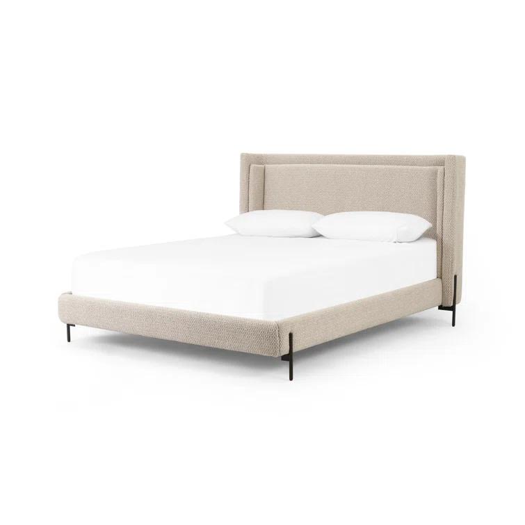 Joss & Main Lenae Upholstered Metal Platform Bed