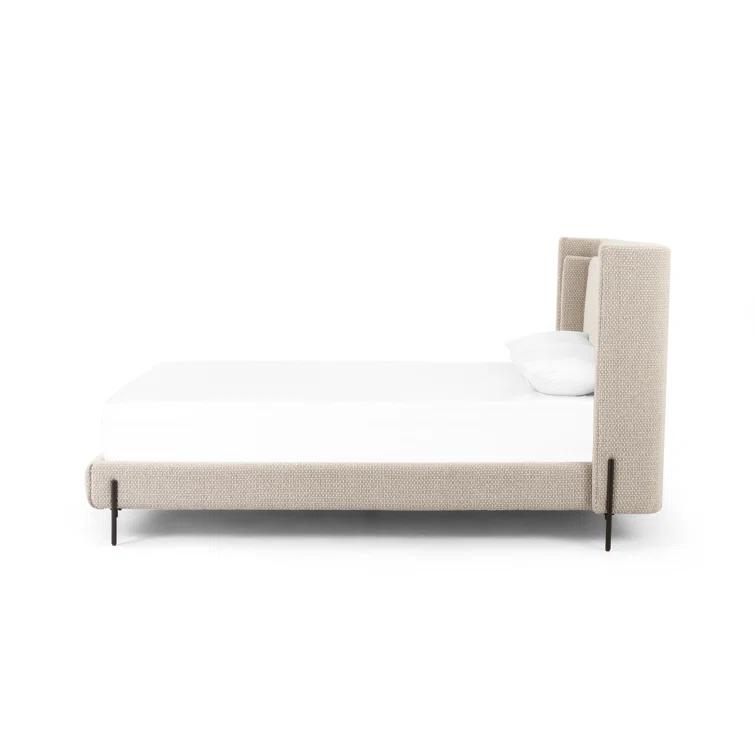 Joss & Main Lenae Upholstered Metal Platform Bed