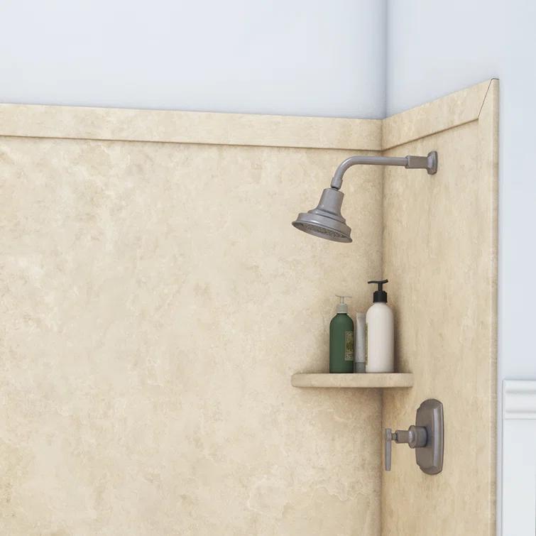 FlexStone Royale 60"W x 36"D x 80"H Alcove Bathtub/Shower Surround