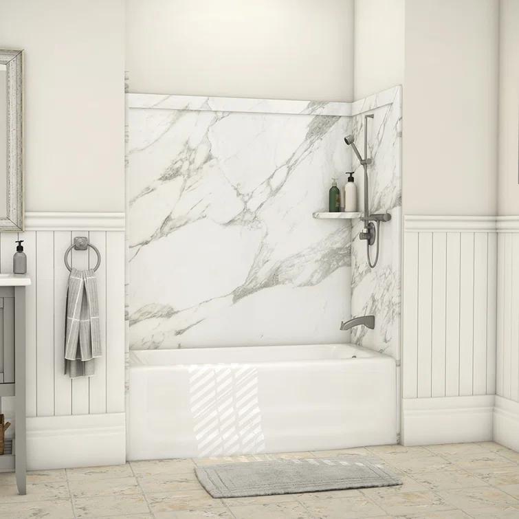 FlexStone Elite 60"W x 32"D x 60"H Alcove Bathtub Surround
