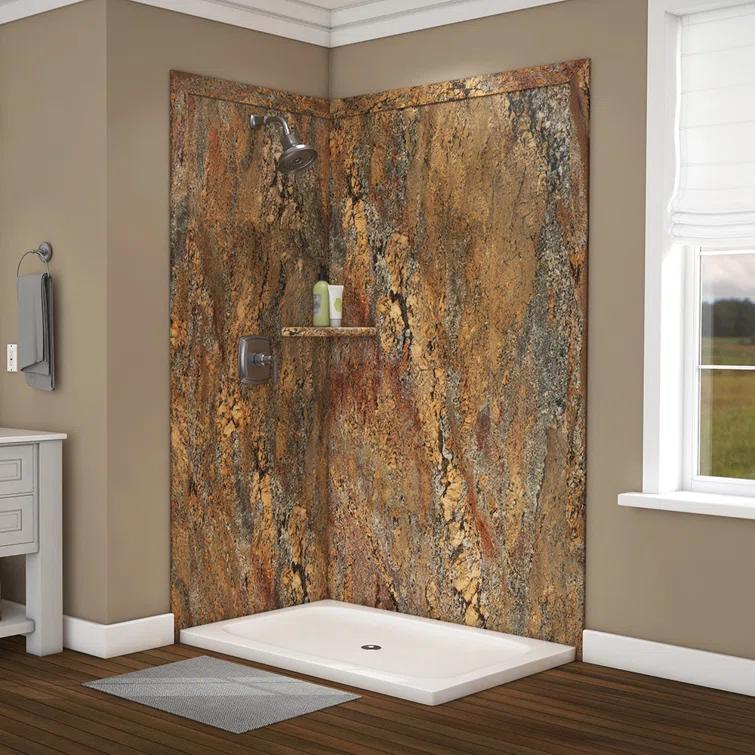 FlexStone Elegance 2-Panel 48"W x 36"D x 80"H Corner Shower Surround