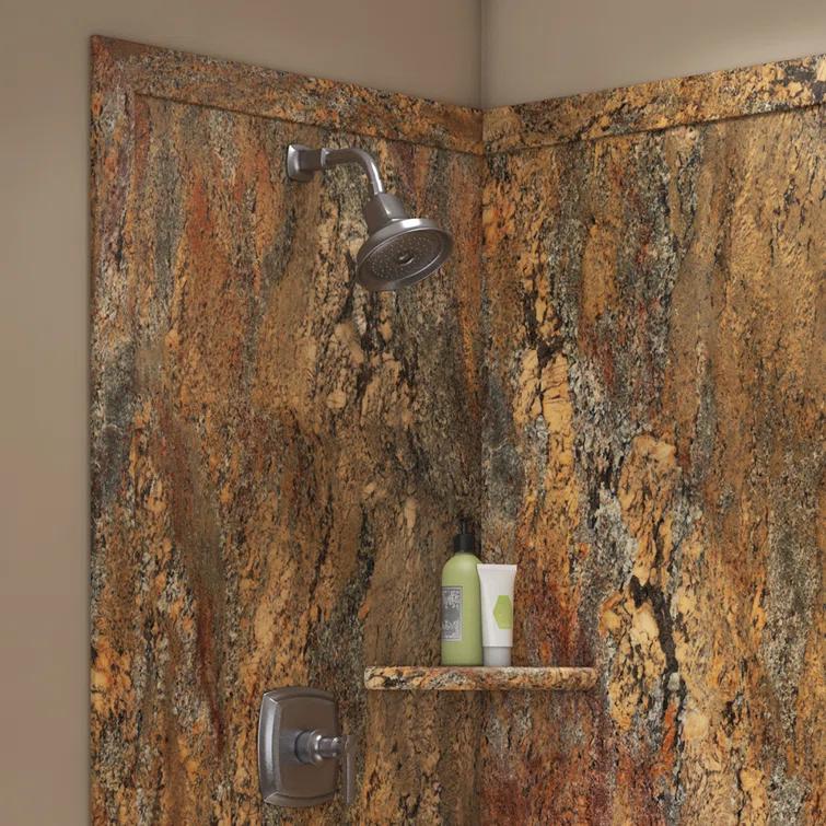 FlexStone Elegance 2-Panel 48"W x 36"D x 80"H Corner Shower Surround