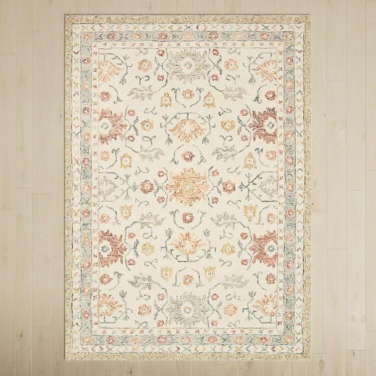 Aden Wool Ivory/Rust Rug