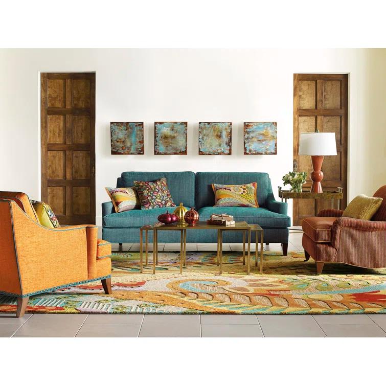 Art and Soul Handmade Tufted Wool Yellow/Green/Red Area Rug