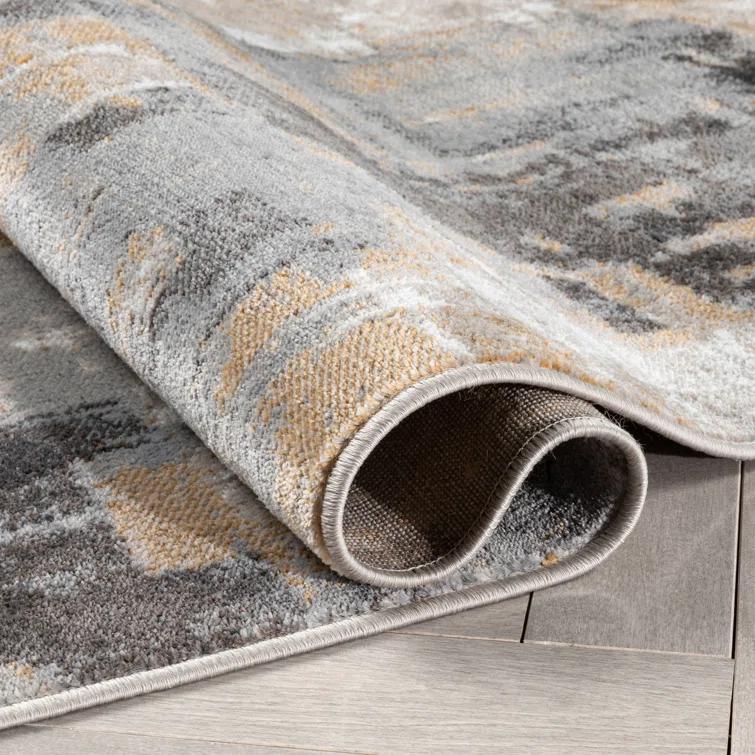 Verity Lilith Modern Abstract Gray Rug