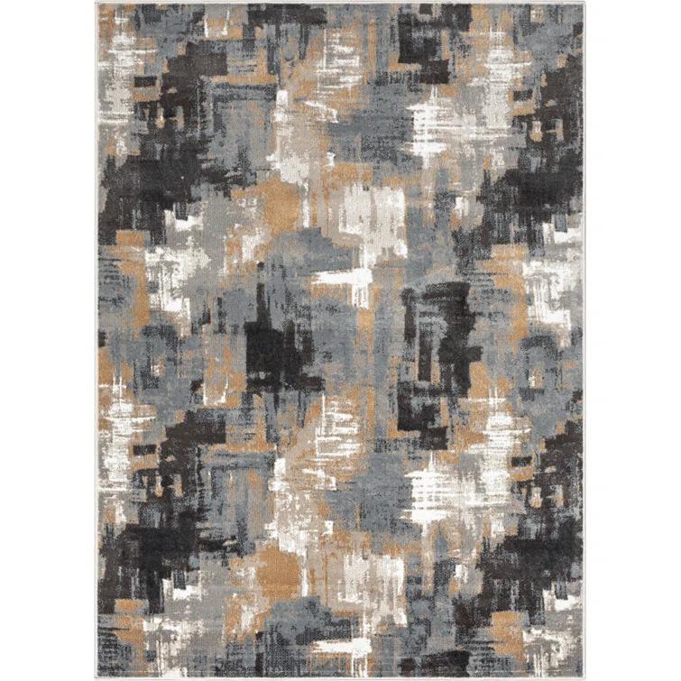 Verity Lilith Modern Abstract Gray Rug