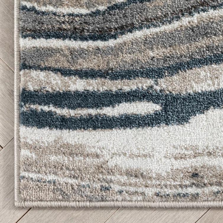 Chimene Stella Modern Abstract Striped Gray Rug