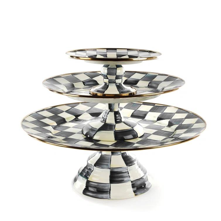 MacKenzie-Childs Courtly Check® Pedestal Platter