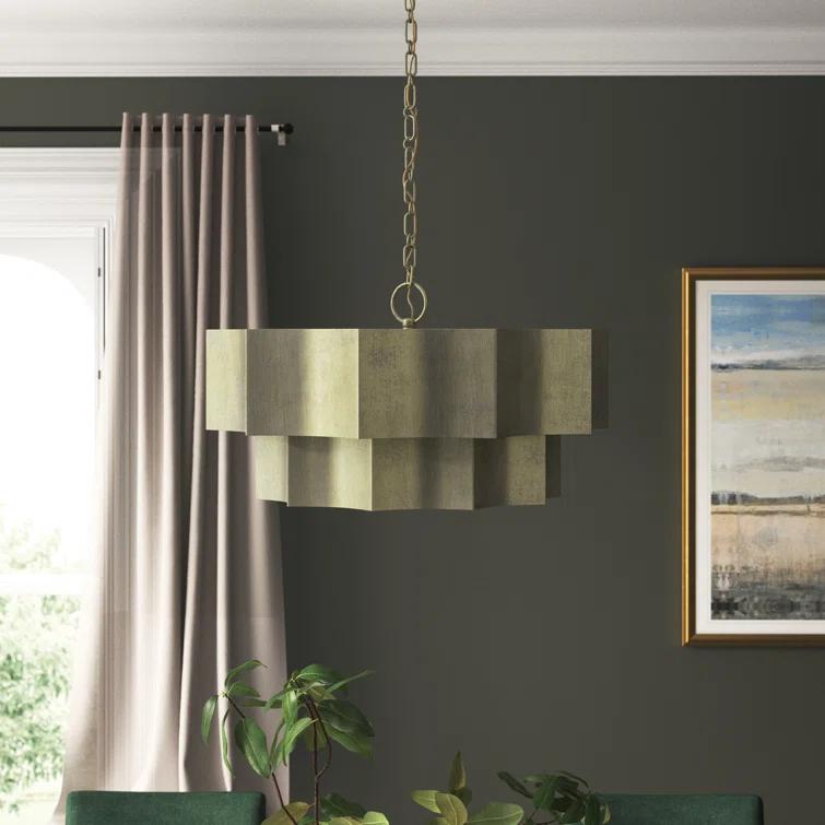 Carney 6 Light Metal Dimmable Tiered Chandelier