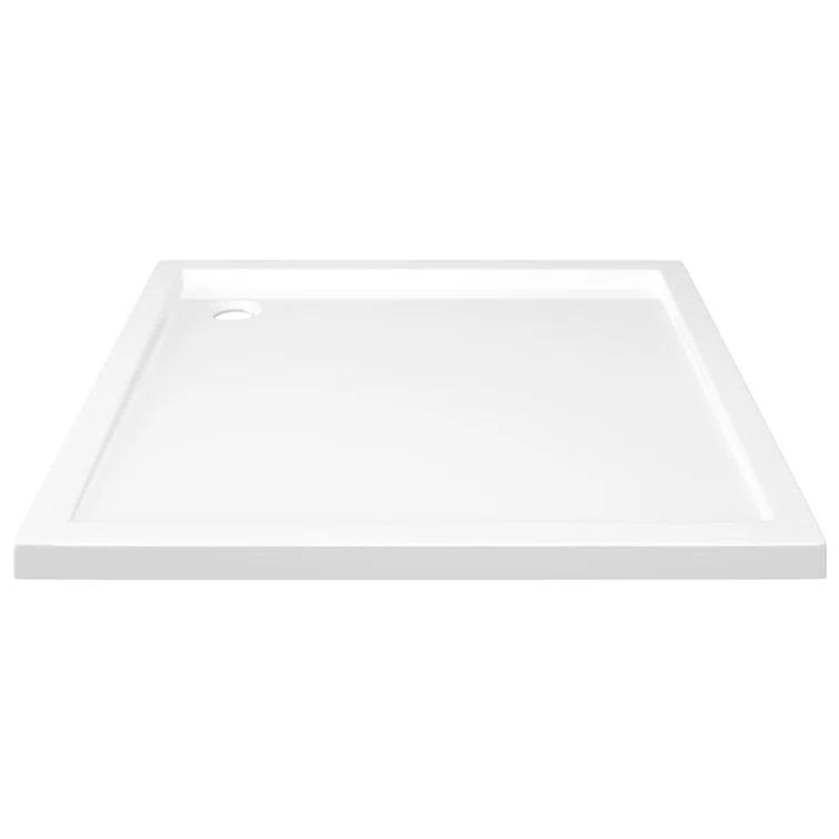 vidaXL Shower Base Tray, Non-slip Bathroom Shower Pan, Reinforced ABS