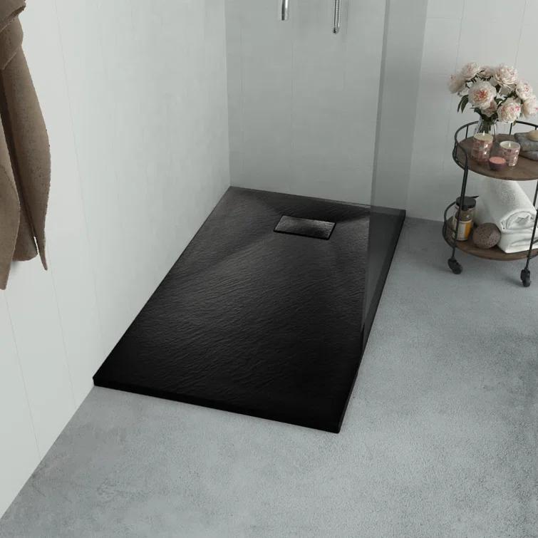 VidaXL Shower Base Pan with Center Drain Shower Tray Bath Pan SMC Rectangular