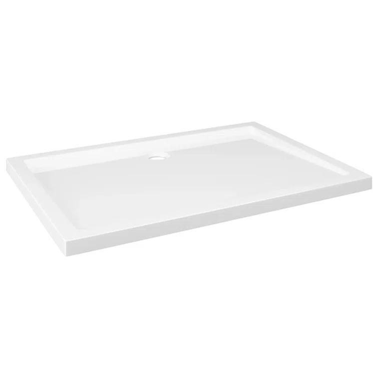 vidaXL Shower Base Tray, Non-slip Bathroom Shower Pan, Reinforced ABS