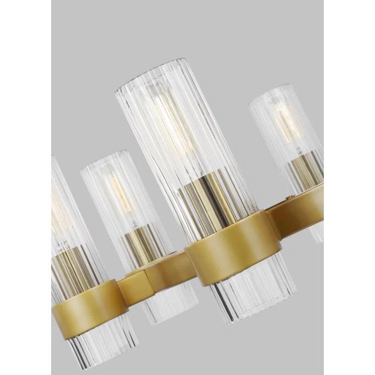 Everly Quinn 8 - Light Dimmable Wagon Wheel Chandelier