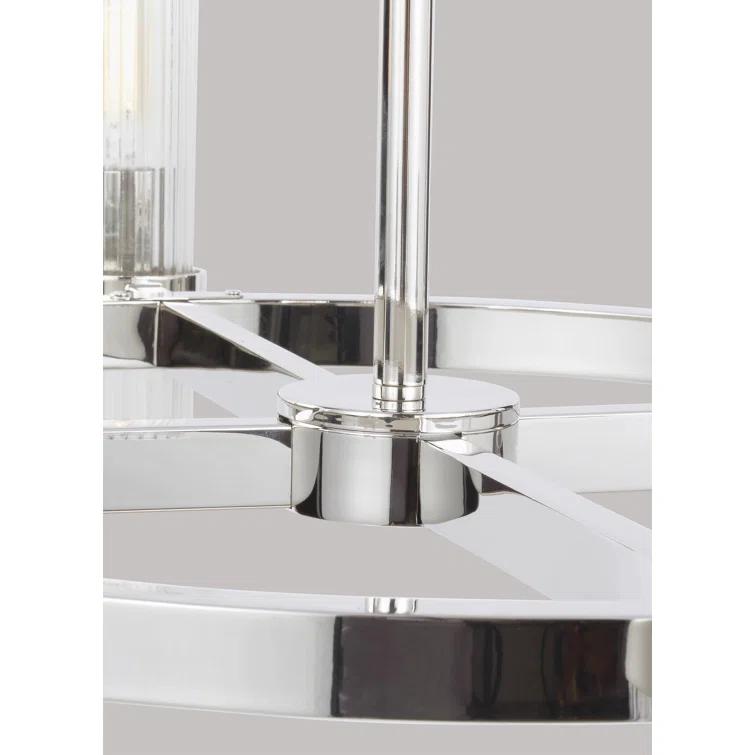 Everly Quinn 8 - Light Dimmable Wagon Wheel Chandelier