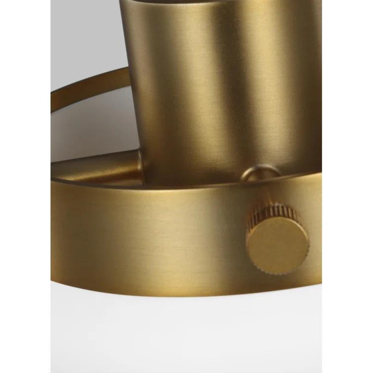 Nuvo Lighting Colony 1 Light Small Pendant Matte White with Burnished Brass