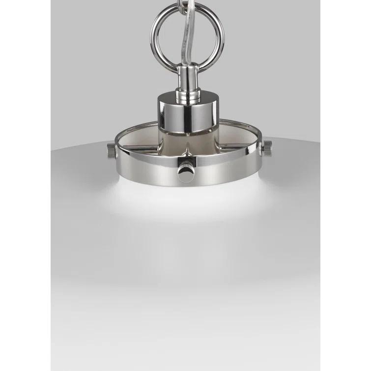 Nuvo Lighting Colony 1 Light Small Pendant Matte White with Burnished Brass