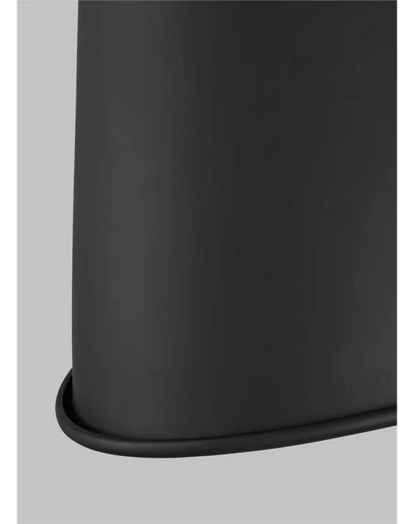 Midnight Black and Brass Cone Pendant Light
