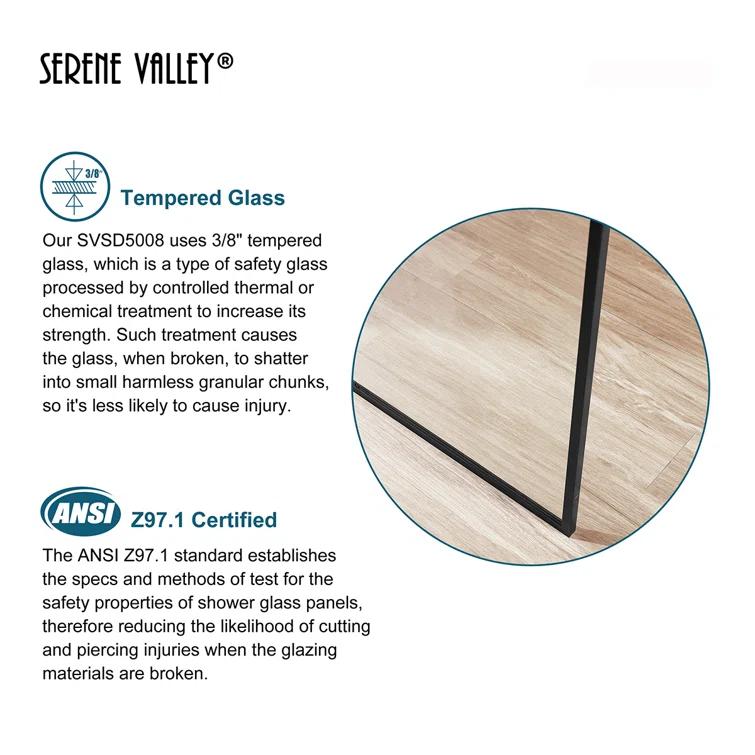 34'' W 74'' H Framed Rectangle Reversible Shower Enclosure