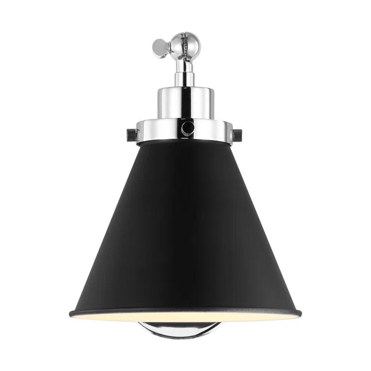 Wellfleet 8.75'' Dimmable Swing Arm Sconce in Black and Silver