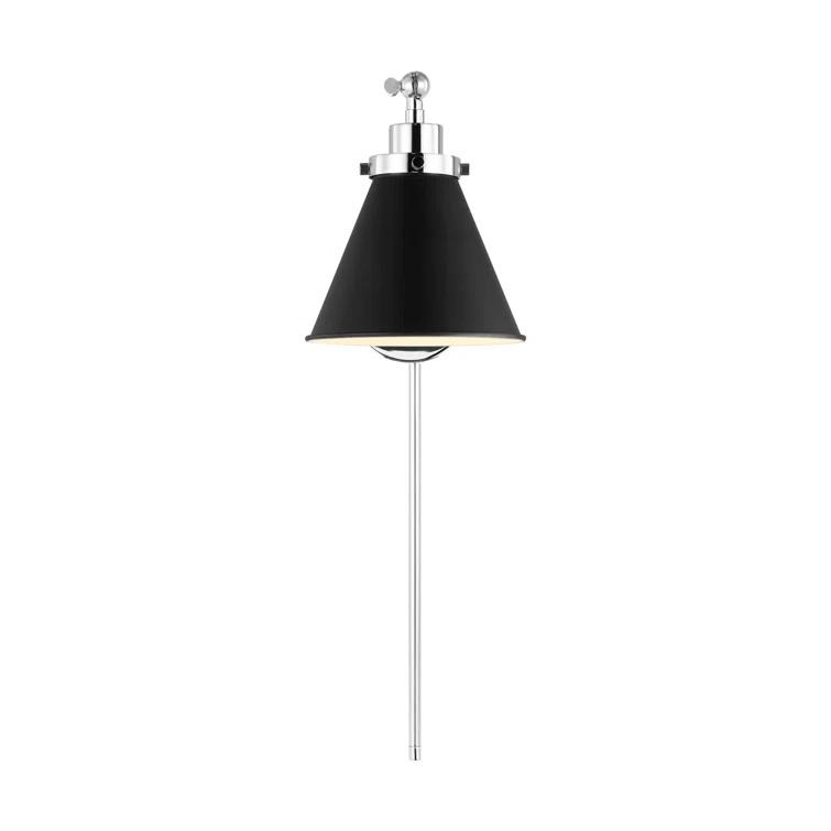 Wellfleet 8.75'' Dimmable Swing Arm Sconce in Black and Silver