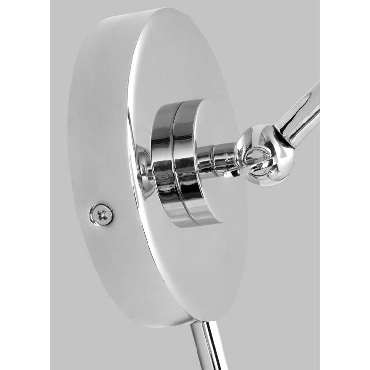 Wellfleet 8.75'' Dimmable Swing Arm Sconce in Black and Silver