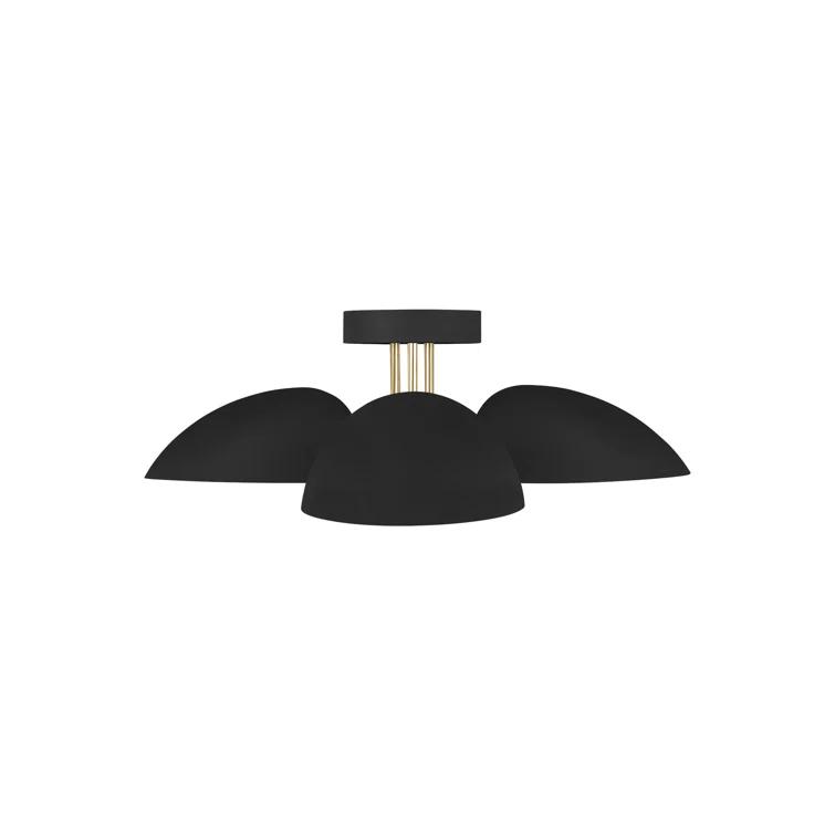 Midnight Black 3-Light Flush Mount Ceiling Fixture by Ellen DeGeneres