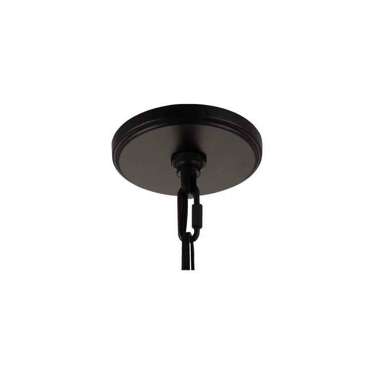 Elegant Harrow 3-Light Oil Rubbed Bronze Pendant with Clear Seeded Glass