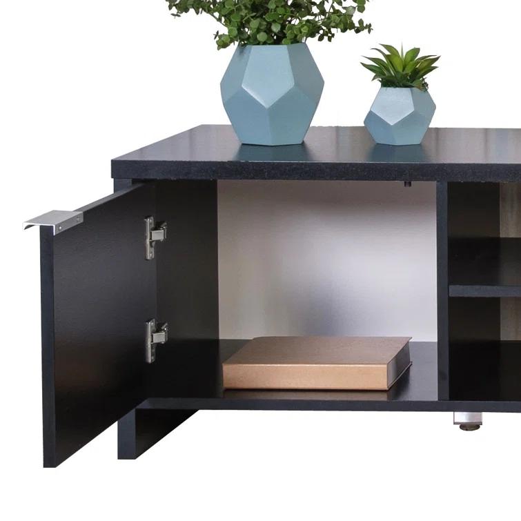 Ebern Designs TV Stand Large Media Console with Cable Management for 65, 75 Inch Media Storage Gaming Living Room Entertainment Center Modern Wooden Television Cabinet & Reviews | Wayfair