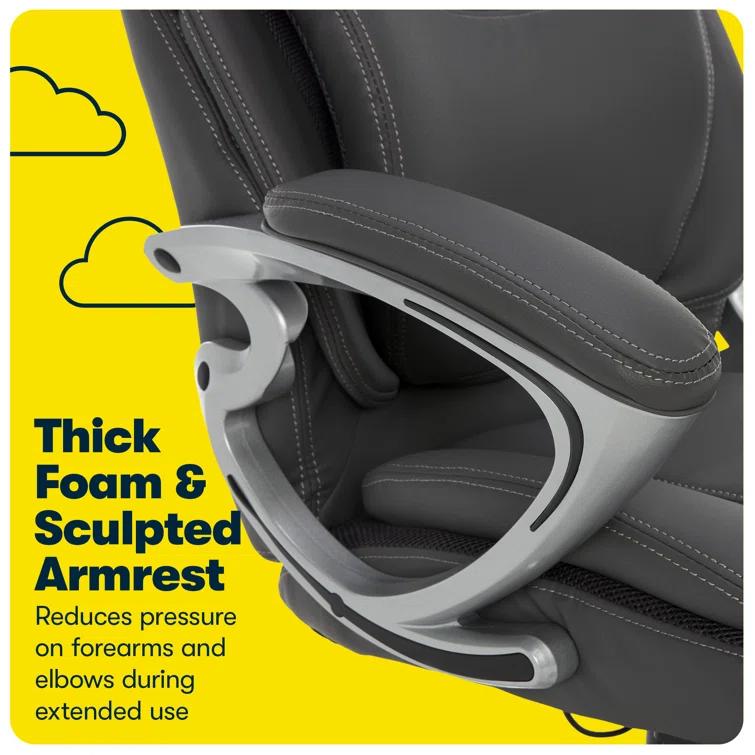 Serta Bryce Executive Office Chair with Patented AIR Lumbar Technology and Layered Body Pillows
