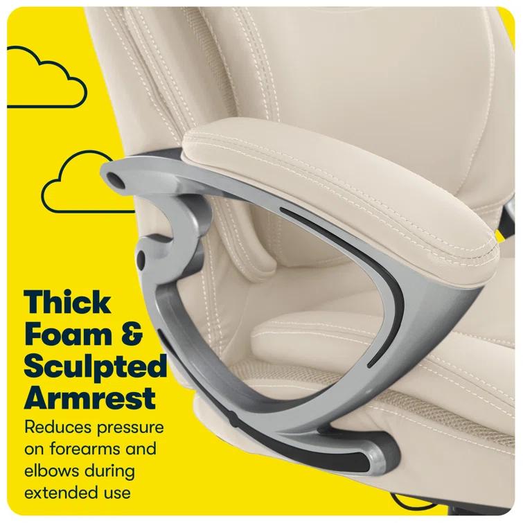 Serta Bryce Executive Office Chair with Patented AIR Lumbar Technology and Layered Body Pillows