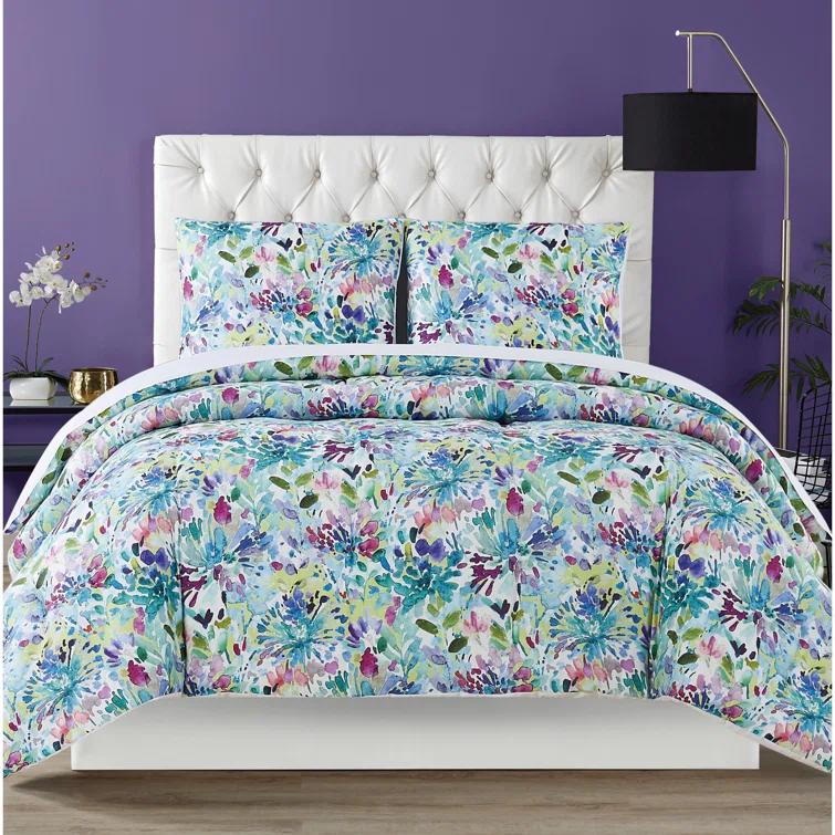 Christian Siriano Christian Siriano NY® Dahlia Duvet Cover Set – Bold Floral Print & Vibrant Color