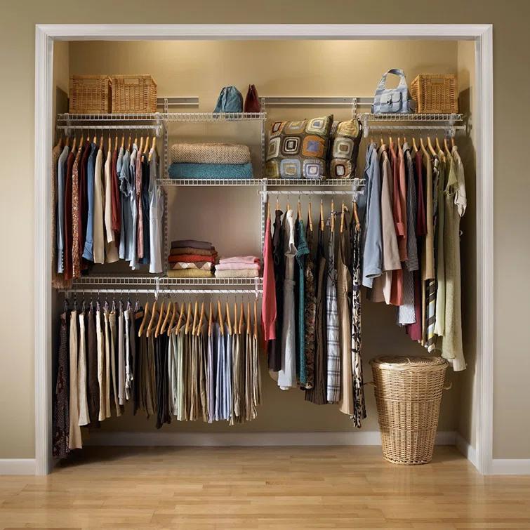 ShelfTrack 60" W - 96" W Closet System Starter Kit