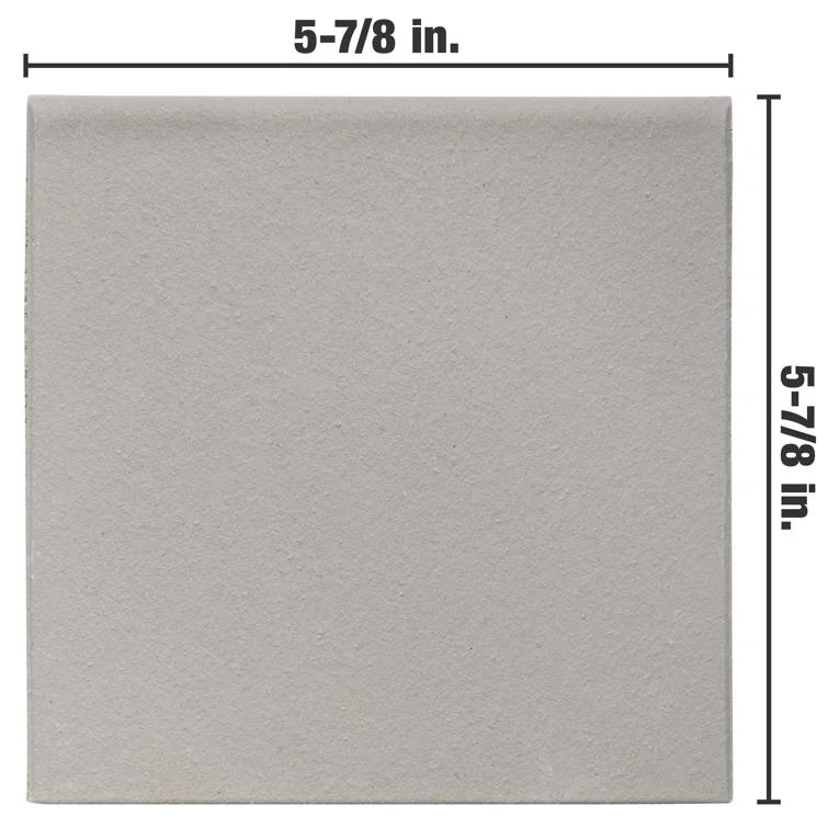 Merola Tile Quarry 6" x 6" Ceramic Bullnose Tile Trim in Gray