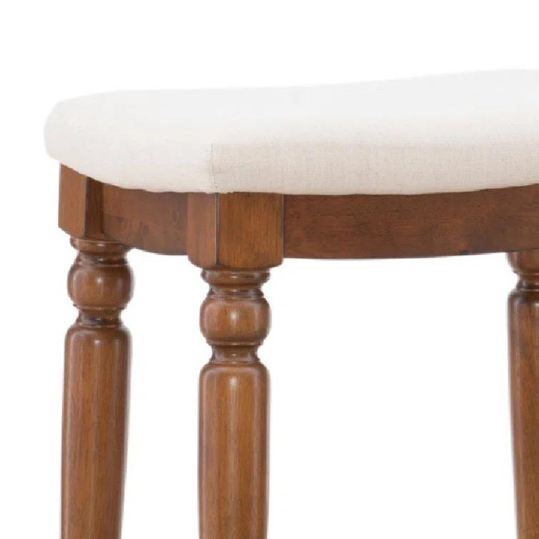 Kelly Clarkson Home Jordyn Backless Upholstered Wood Counter & Bar Stool