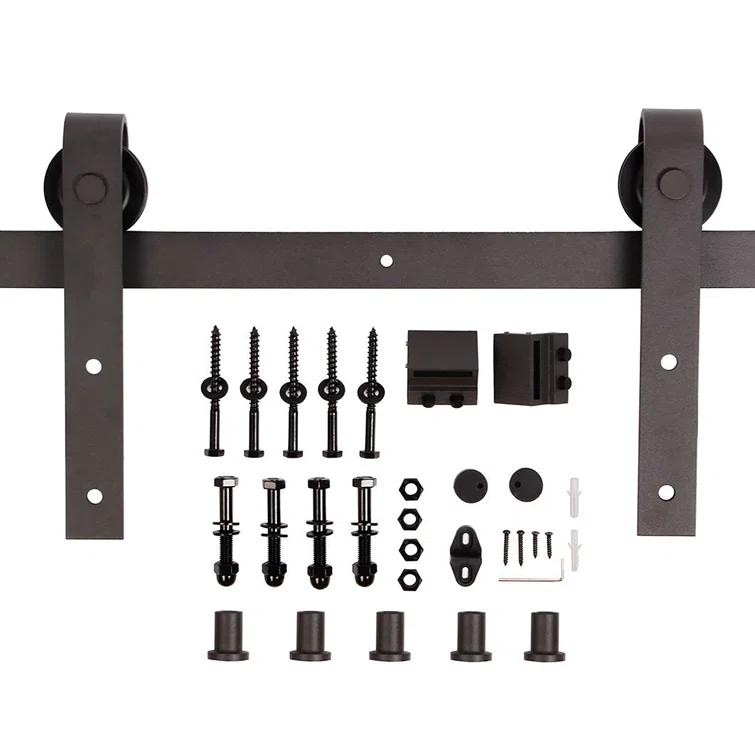Patented Product S Series Solid Wood Double Sliding Barn Door With Hardware Kit(Set of 2)-Assembly Needed (Set of 2)