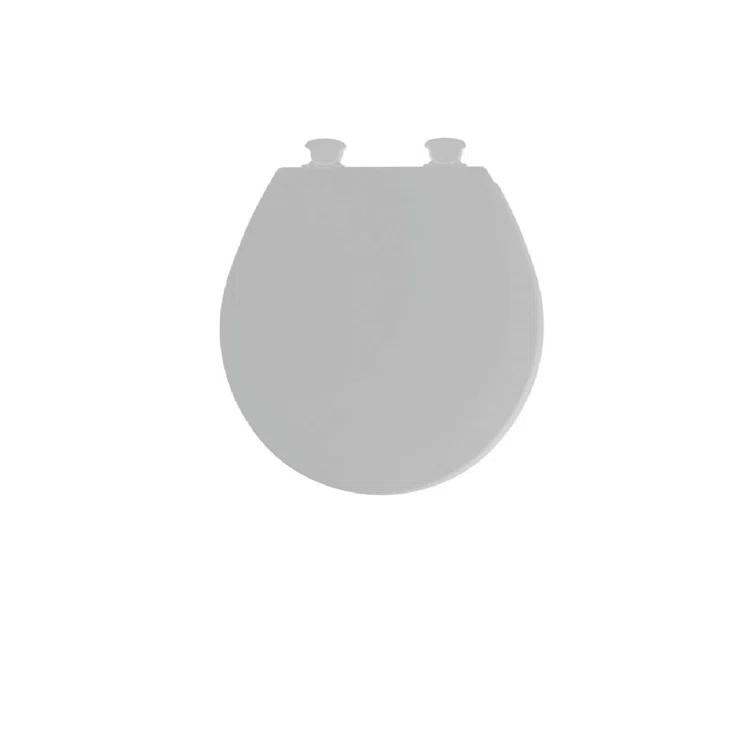 Cameron 41EC Wood Toilet Seat, Never Loosens and Easily Removes for Cleaning, ROUND