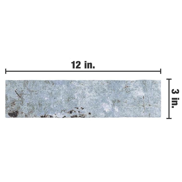 London 3" x 12" Porcelain Brick Look Subway Wall Tile