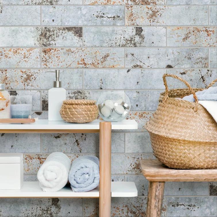 London 3" x 12" Porcelain Brick Look Subway Wall Tile