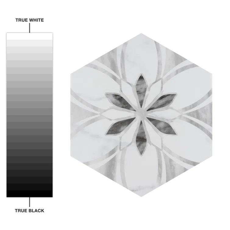 Merola Tile Classico Bardiglio Hex 7" x 8" Porcelain Patterned Wall & Floor Tile