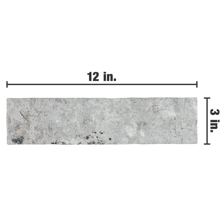 London 3" x 12" Porcelain Brick Look Subway Wall Tile