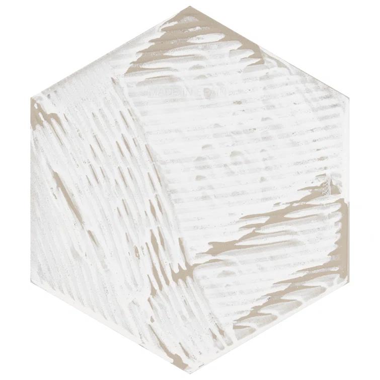 Stella Hex 9" x 10" Porcelain Patterned Wall & Floor Tile