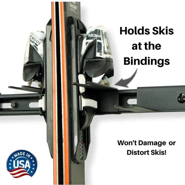 Cropper Steel Wall Mounted Adjustable Multi-Use Ski/Snowboard Rack