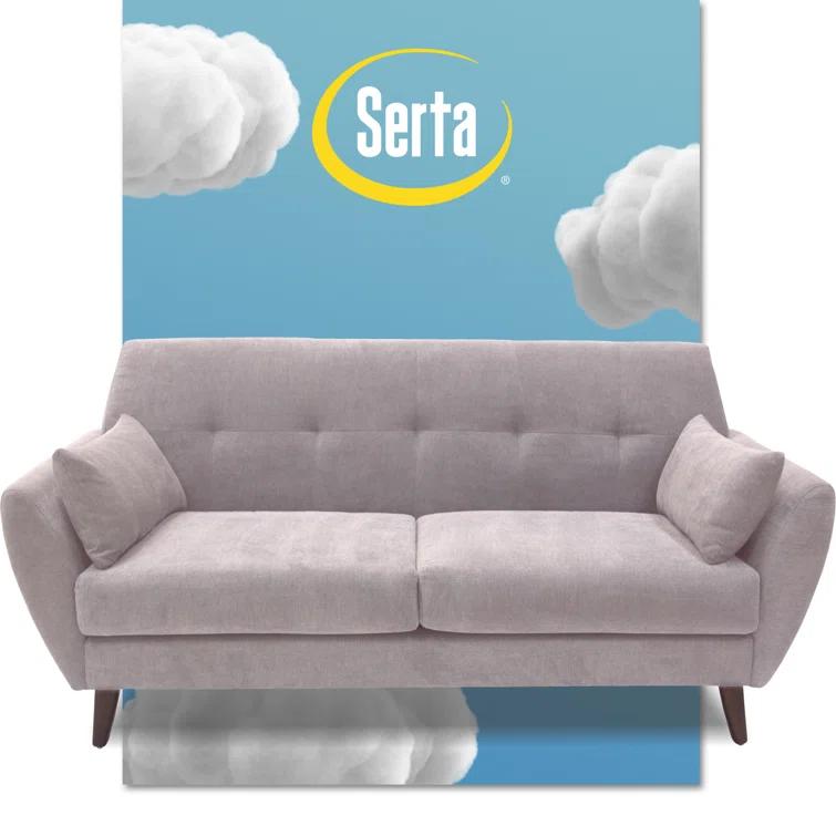 Serta Artesia Midcentury Modern Sofa with Tapered Legs