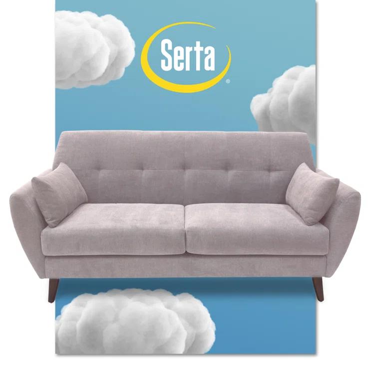 Serta Artesia Midcentury Modern Sofa with Tapered Legs