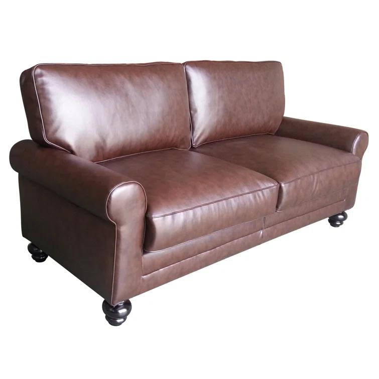 Serta Serta Copenhagen 73" Sofa Couch for Two People with Pillowed Back Cushions and Rolled Arm