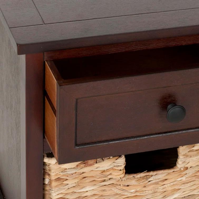 Adayla Solid Wood Drawers Storage Bench