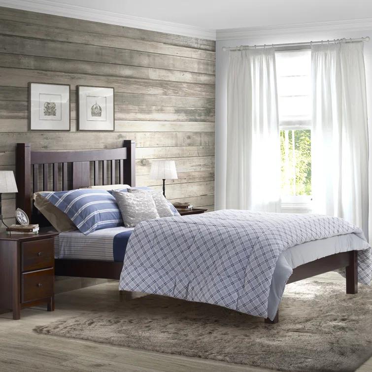 Shaker Solid Wood Slat Bed