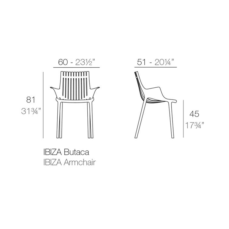 Ibiza Stacking Arm Chair
