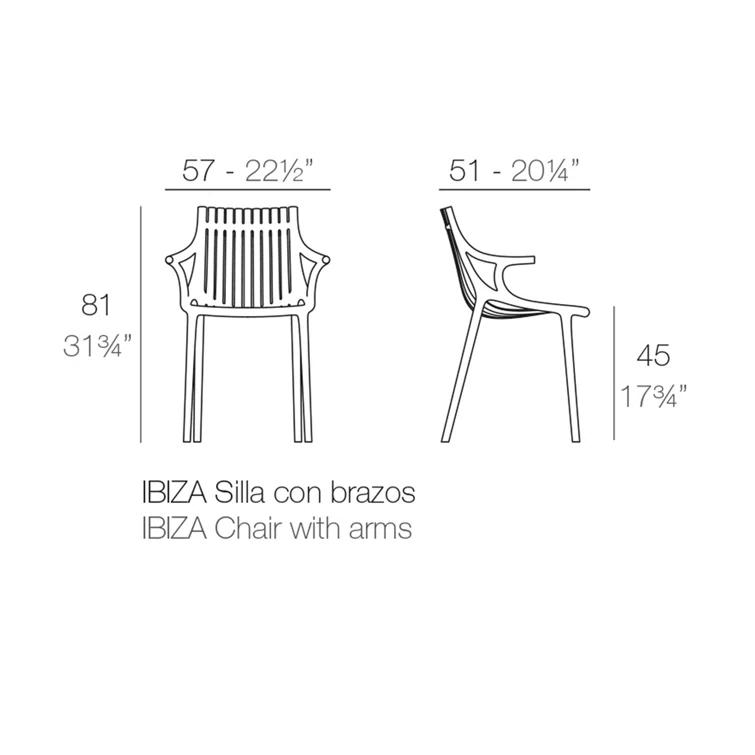Ibiza Stacking Arm Chair